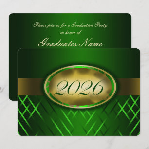 Invitation Fête de la promotion 2026 verte et or
