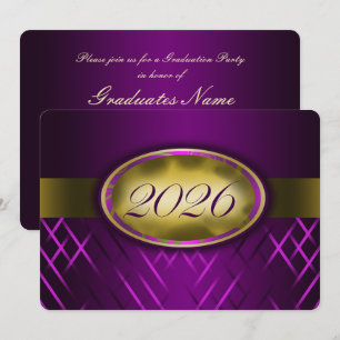 Invitation Fête de la promotion 2026 Violet et Or