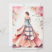 Invitation Fête de la Quinceanera aquarelle (Dos)