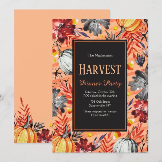 Invitation Fête de la récolte (Devant / Derrière)