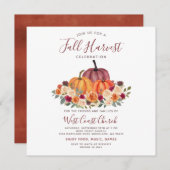 Invitation Fête de la récolte d'automne, fête d'automne, comm (Devant / Derrière)