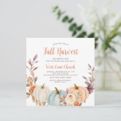 Invitation Fête de la récolte d'automne, fête d'automne, comm (Debout devant)