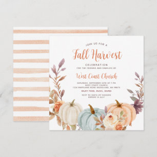 Invitation Fête de la récolte d'automne, fête d'automne, comm