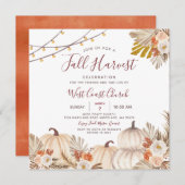 Invitation Fête de la récolte d'automne, fête d'automne, comm (Devant / Derrière)