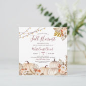 Invitation Fête de la récolte d'automne, fête d'automne, comm (Debout devant)