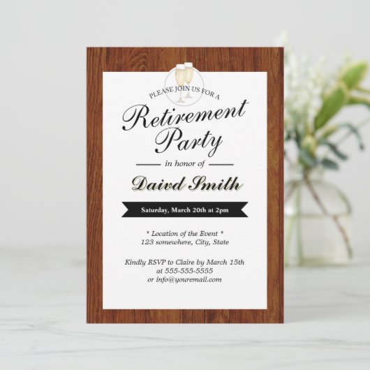 Invitation Fête de la retraite (Debout devant)