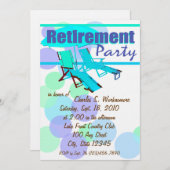 Invitation Fête de la retraite / Chaises longues (Devant / Derrière)