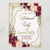 Invitation Fête de la retraite de Bourgogne et d'or (Devant / Derrière)