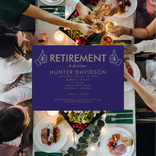 Invitation Fête de la retraite de la Marine "Il est temps"