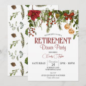 Invitation Fête de la retraite de Noël, Société à la retraite (Devant / Derrière)