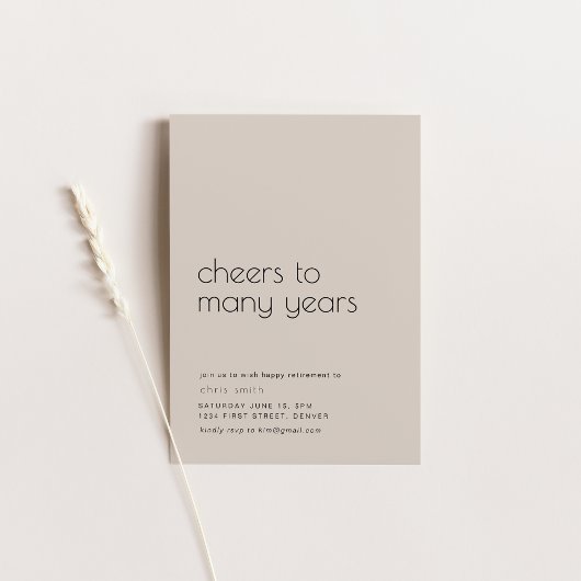 Invitation Fête de la retraite de plusieurs années