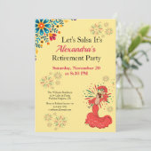 Invitation Fête de la retraite des femmes Salsa Mexicaine Tro (Debout devant)
