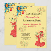 Invitation Fête de la retraite des femmes Salsa Mexicaine Tro (Devant / Derrière)