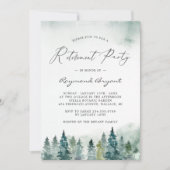 Invitation Fête de la retraite des pins de la forêt d'hiver (Devant)