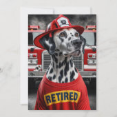 Invitation Fête de la retraite des pompiers avec Chien de Dal (Devant)