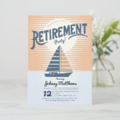 Invitation fête de la retraite du coucher du soleil (Debout devant)