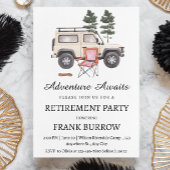 Invitation Fête de la retraite du thème du camping