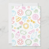 Invitation Fête de la retraite du thème plage (Dos)