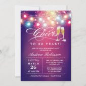 Invitation Fête De La Retraite Feu De Champagne Éclairage À C (Devant)