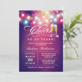 Invitation Fête De La Retraite Feu De Champagne Éclairage À C (Debout devant)