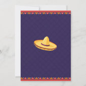 Invitation Fête de la retraite Fiesta Mexicaine Cactus Guitar (Dos)