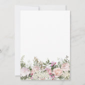 Invitation Fête de la retraite florale des Roses roses fémini (Dos)