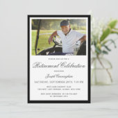 Invitation Fête de la retraite photo (Debout devant)