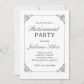 Invitation Fête de la retraite simple (Devant)