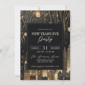 Invitation Fête de la Réveillon de la Nouvelle Année Urbaine  (Devant)