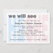 Invitation Fête de la révélation de genre (Dos)