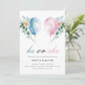 Invitation Fête de la révélation de genre (Debout devant)