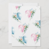 Invitation Fête de la révélation de genre (Dos)