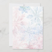 Invitation Fête de la révélation de genre d'hiver Pink Blue S (Dos)