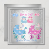 Invitation Fête de la révélation de genre garçon ou fille arg (Devant / Derrière)