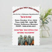 Invitation Fête de la robe fantaisie d'Halloween pour enfants (Debout devant)