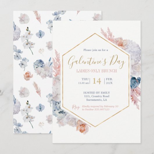 Invitation Fête de la Saint-Galentin (Devant / Derrière)