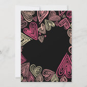 Invitation Fête de la Saint-Galentin moderne noir et rose (Dos)