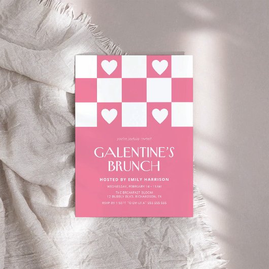 Invitation Fête de la Saint-Galentin rose