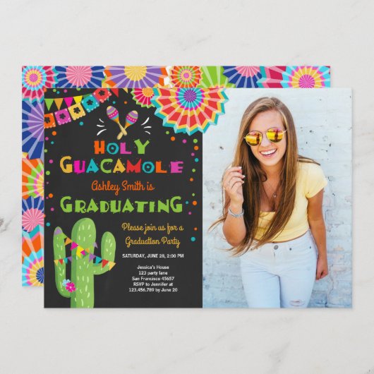 Invitation Fête de la Saint Guacamole Fiesta (Devant / Derrière)