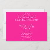 Invitation Fête de la Saint-Palentin rose-chaud moderne (Devant)