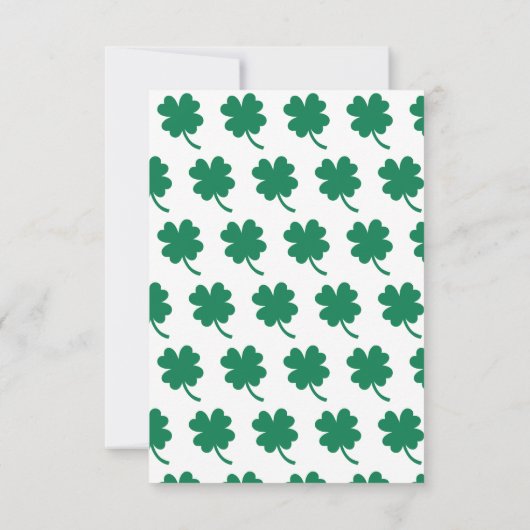 Invitation Fête de la Saint-Patrick (Dos)