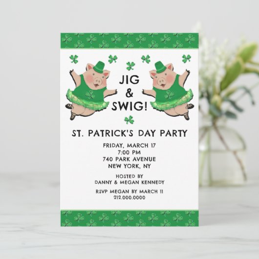 Invitation Fête de la Saint Patrick (Debout devant)