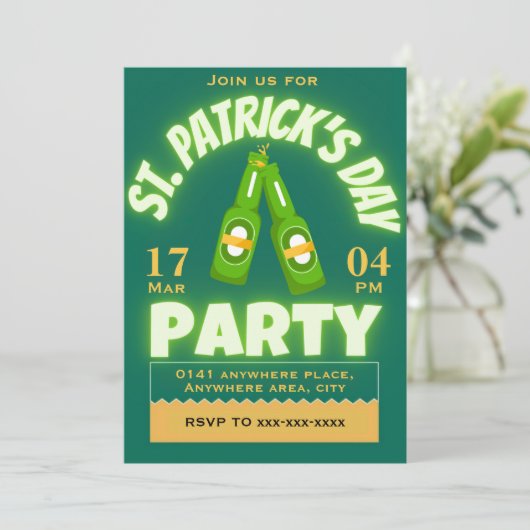 Invitation Fête de la Saint Patrick (Debout devant)