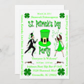 Invitation Fête de la Saint-Patrick (Devant / Derrière)