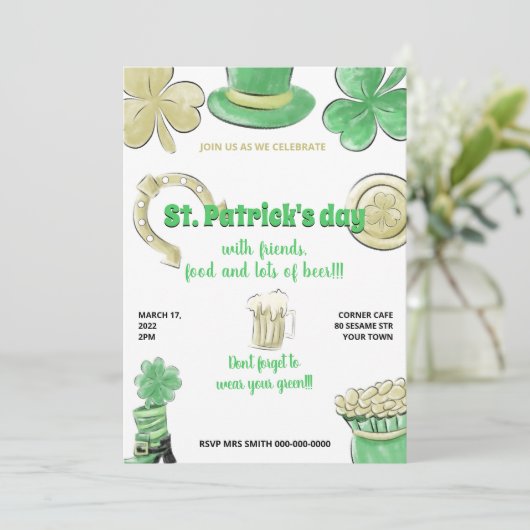 Invitation Fête de la Saint Patrick (Debout devant)