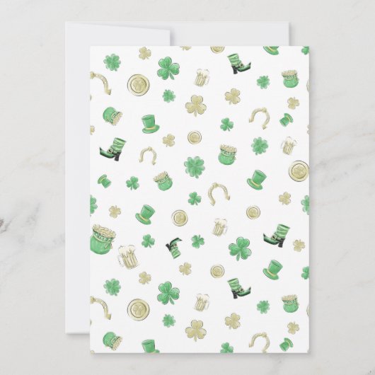 Invitation Fête de la Saint Patrick (Dos)