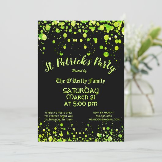 Invitation Fête de la Saint Patrick (Debout devant)