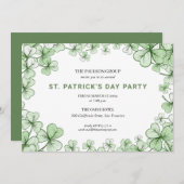Invitation Fête de la Saint Patrick (Devant / Derrière)