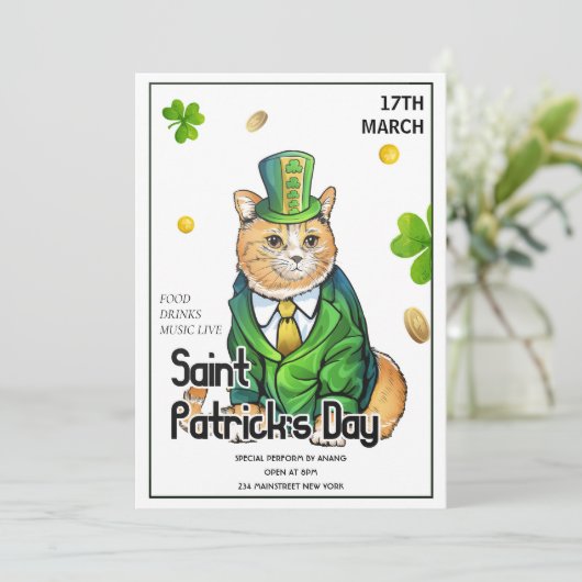 Invitation Fête de la Saint Patrick (Debout devant)