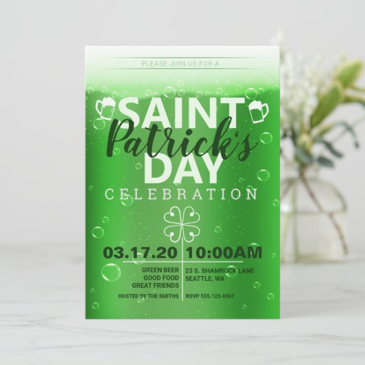 Invitation Fête de la Saint Patrick (Debout devant)